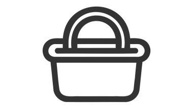 Sepet düz vektör simgesi. Düz vektör simgesi al. Piyasa düz vektör simgesi.