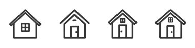 En küçük ev simgesi seti - web sayfası sembol paketi - vektör web sitesi imza koleksiyonu.