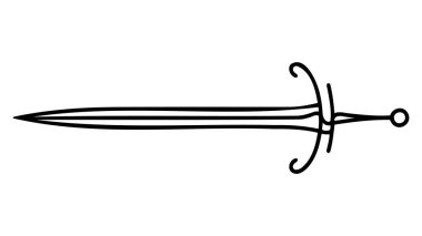 Kılıç simgesi. Vektör illüstrasyonu EPS 10.