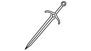 Kılıç simgesi. Vektör illüstrasyonu EPS 10.