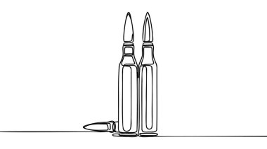 Kurşun taslak ikonu. Silah mermisi işareti. Basit kurşun tasarım vektörü. Mobil konsept ve web tasarımı için düz işaret. Beyaz arkaplanda izole edilmiş vektör işareti, siluet resim. EPS 10.