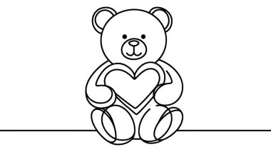 Kalp durmaksızın çizen oyuncak ayı. Dekorasyon, hediye, ayı, oyuncak, oyuncak, oyuncak, Sevgililer Günü, 8 Mart, doğum günü, romantizm, hediye, ilişki, aşk.