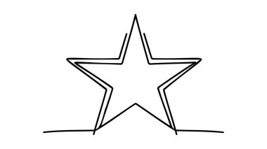 El çizimi karalama yıldızları çizimi resim sanatının aralıksız çizim biçimi.