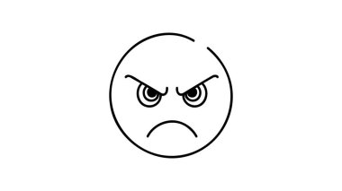 Öfkeli duygu, tepkime sembolü vektörü.