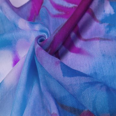 İpek, mavi bordo, beyaz kırmızı, tozlu mavi tül. Desen deseni, koleksiyon