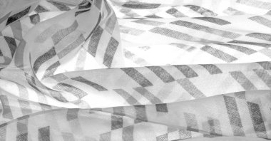 Siyah geometrik eşkenar dörtgen şekilli beyaz ipek kumaş. Karanlık. Geçmişi. Şablon.