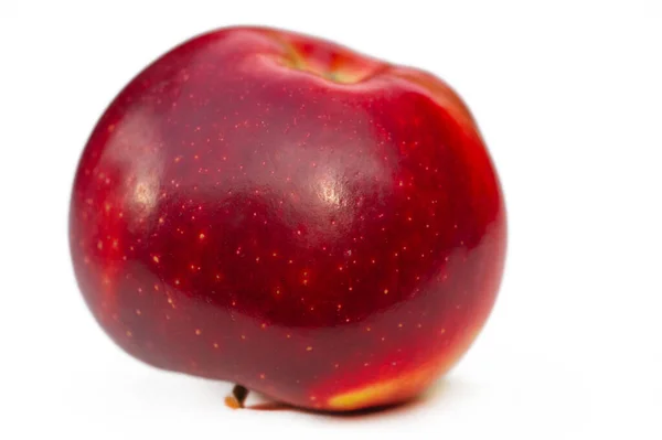 Jablko Bílém Pozadí Obsahují Pektin Quercetin Procyanidiny Vitamín Které Jsou — Stock fotografie