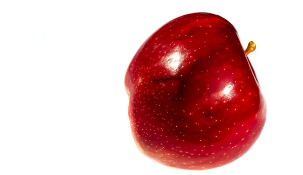 Jabłko Białym Tle Jabłoń Przykład Prawdziwego Piękna — Zdjęcie stockowe