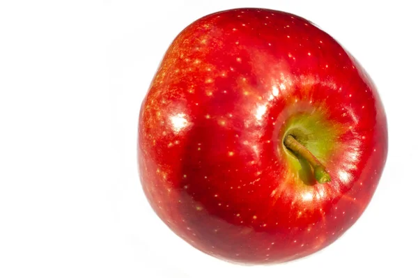 Apple Auf Weißem Hintergrund Äpfel Sind Knackige Früchte Die Viele — Stockfoto