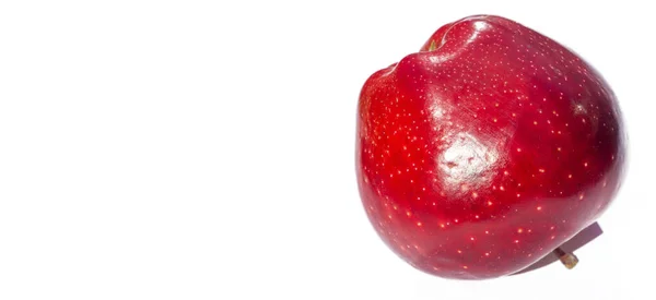 Apel Dengan Latar Belakang Putih Apel Adalah Buah Renyah Yang — Stok Foto