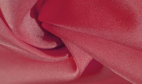 Kain Sutra Merah Rubi Tekstur Kain Sutra Berwarna Dapat Digunakan — Stok Foto