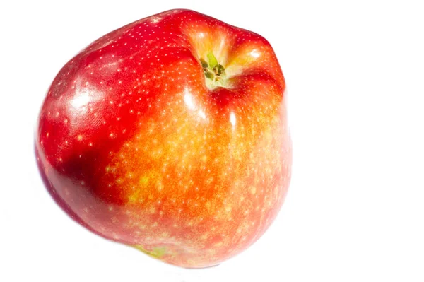 Pomme Sur Fond Blanc Les Pommes Sont Une Puissance Nutritionnelle — Photo