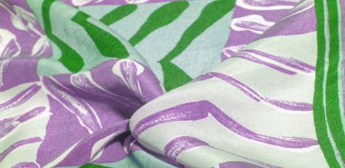 Bir deseni olan ipek kumaş. Gri ve mavinin tonları. Doku. Geçmişi. desen.