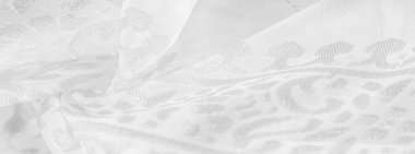 Resmin dokusu, koleksiyon, ipek kumaş, kadın eşarbı, beyaz arka planda lavanta beyazı pastel.,