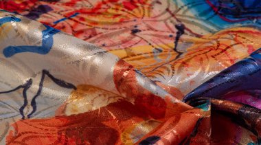 doku, arkaplan, desen, duvar kağıdı, kartpostal, poster, ipek kumaş, renkli boyanmış palet, canlı renkler, kırmızı-sarı politra, azgın fantezi