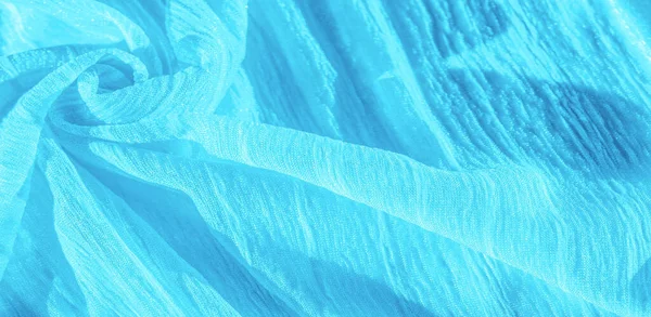 Textura Fundo Padrão Coleção Tecido Azul Elétrico Seda Enrugada — Fotografia de Stock