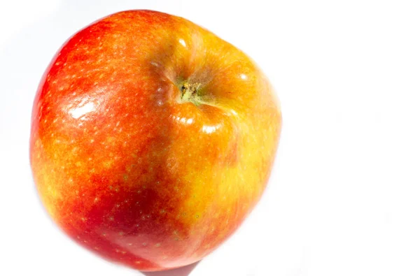 Μήλο Λευκό Φόντο Μήλα Είναι Τραγανά Φρούτα Που Παρέχουν Πολλά — Φωτογραφία Αρχείου