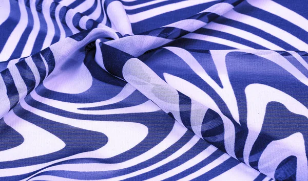 Текстура Фон Рисунок Обои Открытка Плакат Шелковая Ткань Синие Белые — стоковое фото