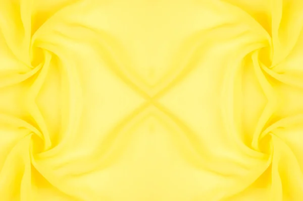 Background Seamless Texture Yellow Silk Premium Silk Organza Pale Yellow — Stock Photo, Image