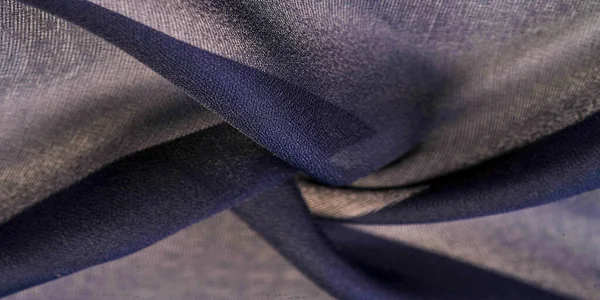 Tela Seda Azul Transparente Con Tonos Marrón Textura Fondo Fondo — Foto de Stock