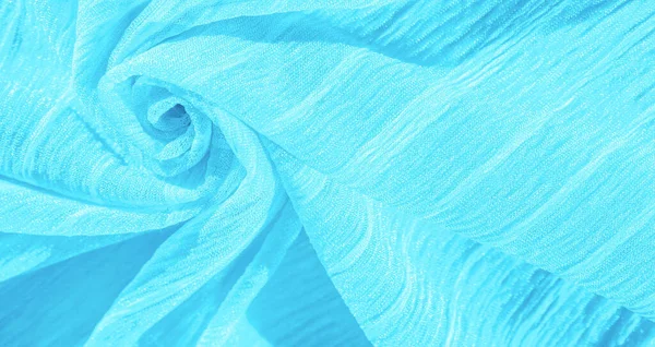 Tejido Seda Textura Tela Arrugada Azul Textura Superficie Ondulada Arrugada —  Fotos de Stock