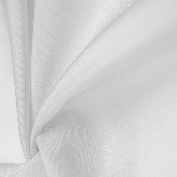 Valkoinen Silkki Sileä Tyylikäs Valkoinen Silkki Tai Ylellinen Satiini Kangas — kuvapankkivalokuva