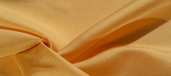 Silkesväv Gul Färg Textur Färgade Silke Tyg Kan Användas Som — Stockfoto