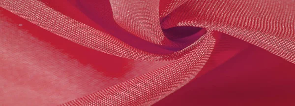Silk Fabric Ruby Red Texture Colored Silk Fabric Can Used — Stock Photo, Image