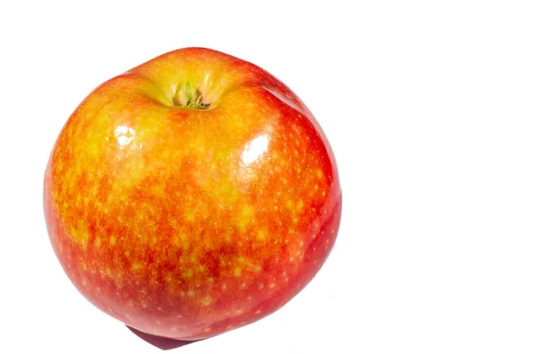 Jabłko Białym Tle Jabłka Chrupiące Owoce Które Zapewniają Wiele Składników — Zdjęcie stockowe