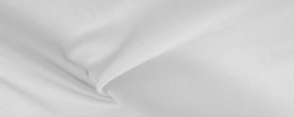 Білий Шовк Гладкий Елегантний Білий Шовк Або Розкішна Атласна Текстура — стокове фото
