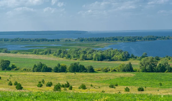 Summer Landscape River European Part World Sunny Warm Day Green — Stock Photo, Image