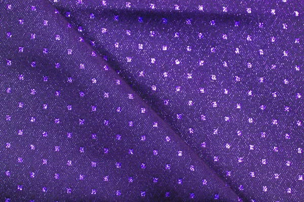 Seamless Fabric Metallic Sheen Small Polka Dots Black Royal Blue — Stock Photo, Image