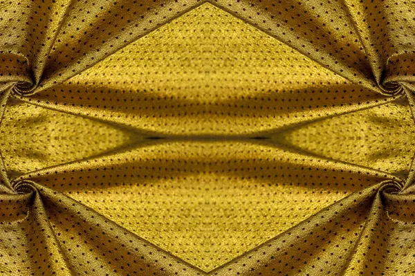 Kusursuz Bir Doku Küçük Puantiyeli Metalik Parıltılı Kumaş Altın Rengi — Stok fotoğraf