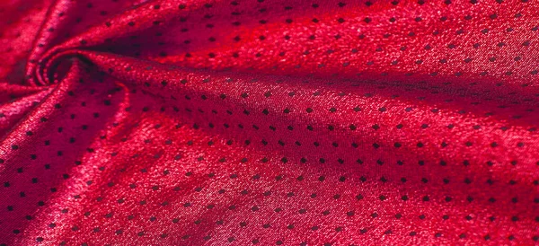 Tkanina Metalicznym Połyskiem Małych Kropkach Polki Czerwony Burgund Zawsze Bądź — Zdjęcie stockowe