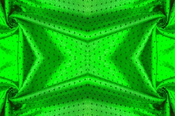 Naadloze Textuur Stof Met Een Metalen Glans Kleine Stippen Groene — Stockfoto