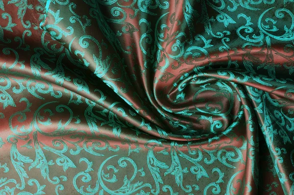 Textura Sem Costura Tecido Seda Tons Azul Verde Vermelho Você — Fotografia de Stock