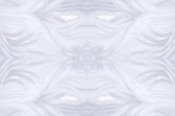 Caleidoscópio Sem Costura Tecido Branco Cinza Sedoso Uma Impressão Ultra — Fotografia de Stock