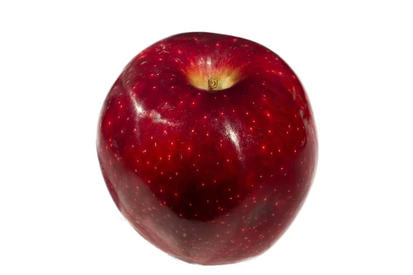 Jablko Bílém Pozadí Jabloň Příklad Skutečné Krásy — Stock fotografie