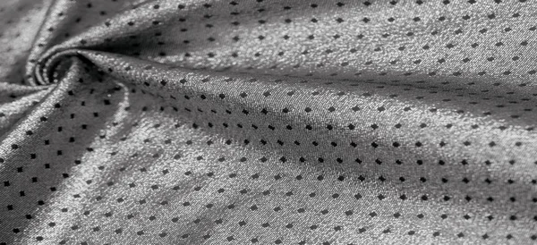 Fabric Metallic Sheen Small Polka Dots Black Polychrome Abstract Pattern — Stock Photo, Image