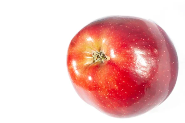 Jablko Bílém Pozadí Jablka Jsou Křupavé Plody Které Poskytují Mnoho — Stock fotografie