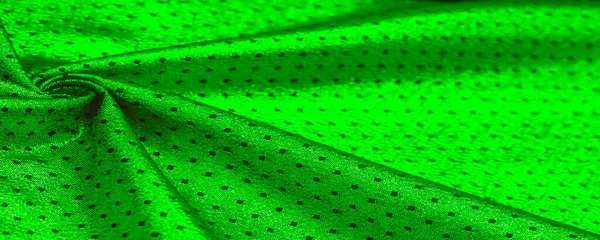 Ткань Металлическим Блеском Горошек Зеленый Цвет Будет Центре Внимания Вашем — стоковое фото