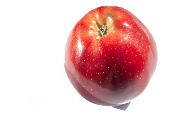 Pomme Sur Fond Blanc Les Pommes Sont Une Puissance Nutritionnelle — Photo