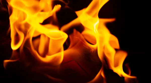 Feuer Kamin Ein Echtes Feuer Hat Etwas Sehr Romantisches Aber — Stockfoto