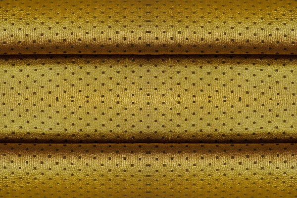 Kusursuz Bir Doku Küçük Puantiyeli Metalik Parıltılı Kumaş Altın Rengi — Stok fotoğraf