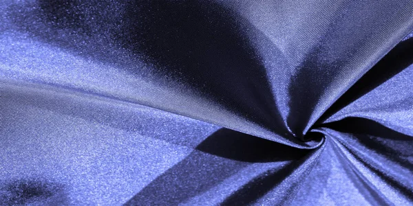 Niebieski Jedwabny Materiał Błyszczące Niebieskie Metaliczne Tło Dekoracyjnego Projektu Element — Zdjęcie stockowe
