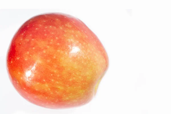 Jablko Bílém Pozadí Obsahují Pektin Quercetin Procyanidiny Vitamín Které Jsou — Stock fotografie