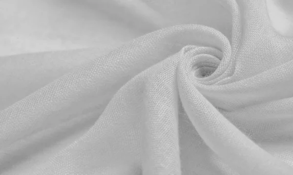 Tecido Seda Branco Seda Branca Elegante Lisa Como Pano Fundo — Fotografia de Stock