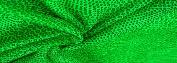 Green Silk Fabric Animal Skin African Theme All Projects New — Stock Photo, Image