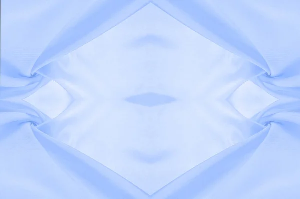 Blassblaue Seide Seidengewebe Blauer Türkisfarbener Hintergrund Ton Struktur Muster — Stockfoto