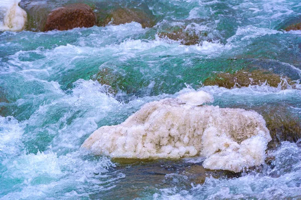 Río Congela Invierno Manera Más Fácil Experimentar Los Ríos Congelados —  Fotos de Stock